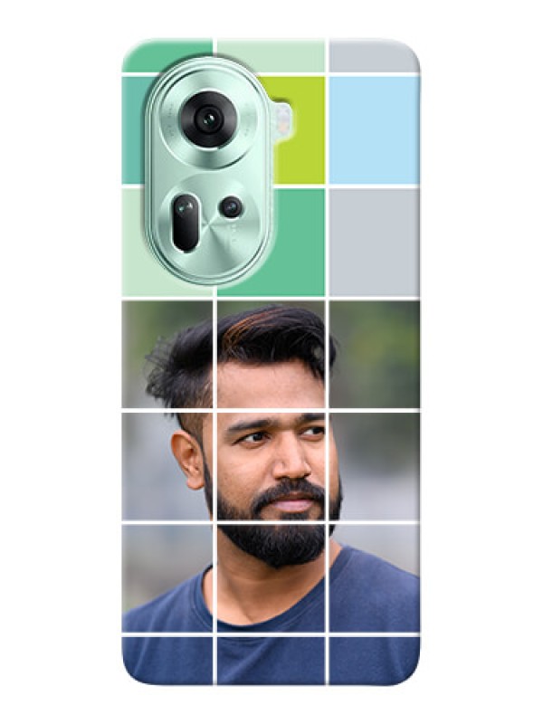 Custom Reno 11 5G personalised phone covers with white box pattern