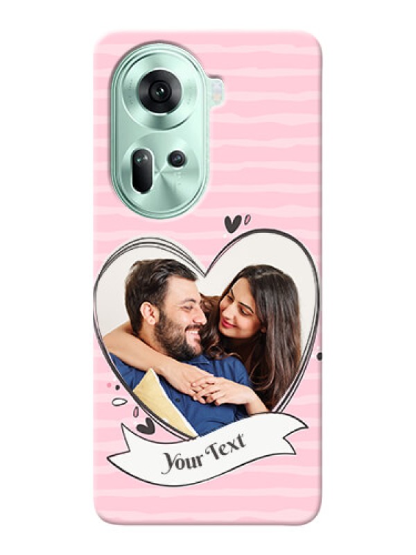 Custom Reno 11 5G custom mobile phone covers: Vintage Heart Design