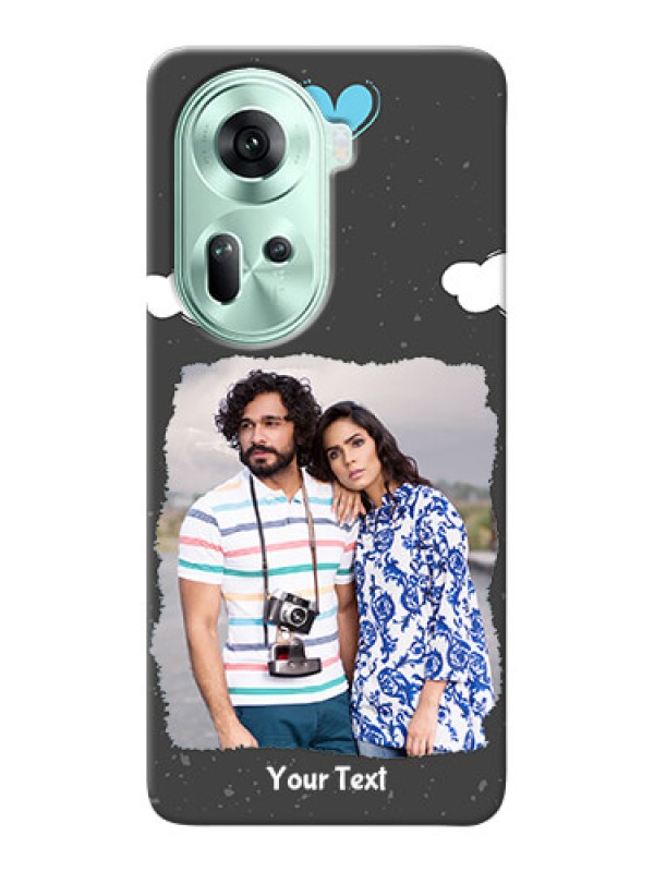 Custom Reno 11 5G Mobile Back Covers: splashes with love doodles Design