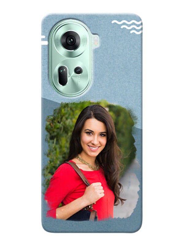 Custom Reno 11 5G custom mobile phone covers: Grunge Line Art Design