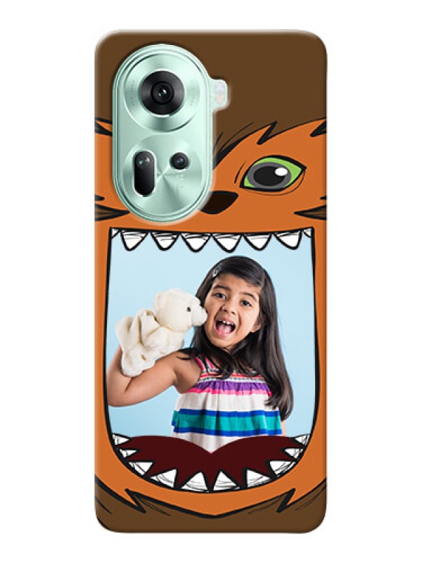 Custom Reno 11 5G Phone Covers: Owl Monster Back Case Design