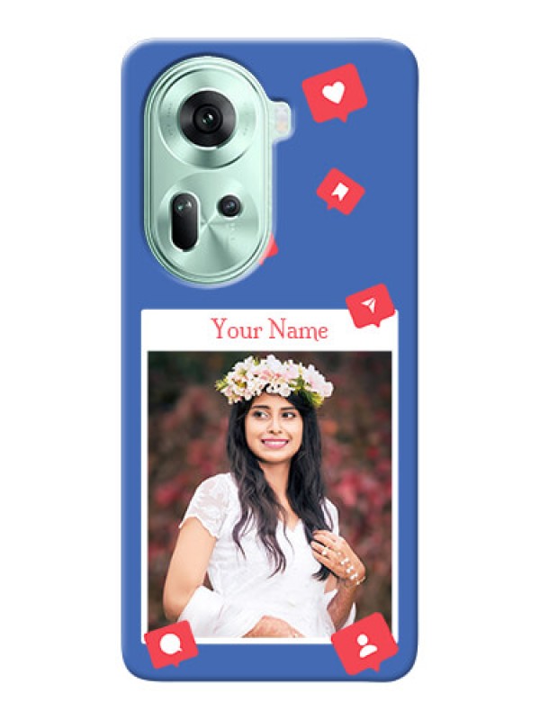 Custom Reno 11 5G Custom Phone Case with Like Share And Comment Design