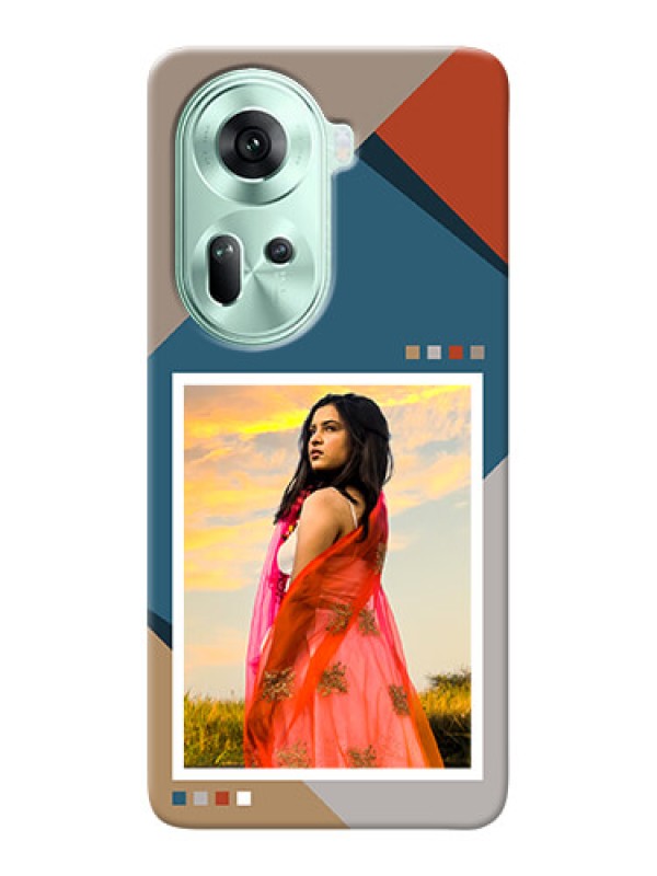 Custom Reno 11 5G Personalized Phone Case with Retro color pallet Design