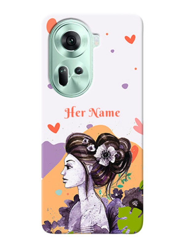 Custom Reno 11 5G Personalized Phone Case with Woman And Nature Design