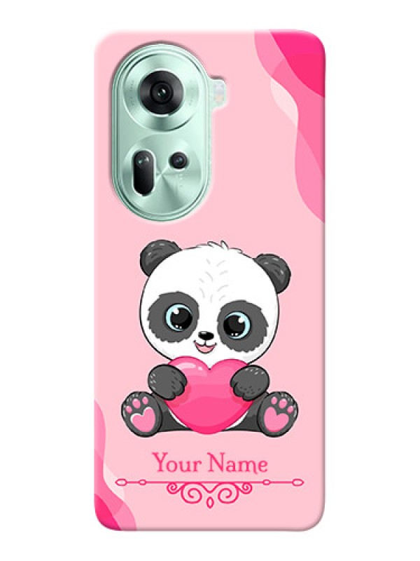 Custom Reno 11 5G Custom Mobile Case with Cute Panda Design