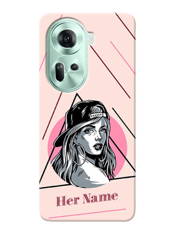 Custom Reno 11 5G Personalized Phone Case with Rockstar Girl Design