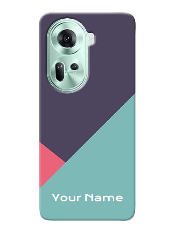 Custom Reno 11 5G Custom Mobile Case with Tri Color abstract Design