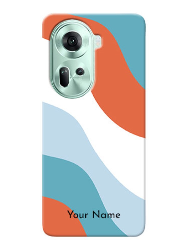 Custom Reno 11 5G Custom Mobile Case with coloured Waves Design