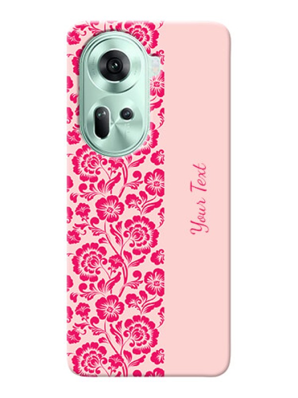 Custom Reno 11 5G Custom Phone Case with Attractive Floral Pattern Design