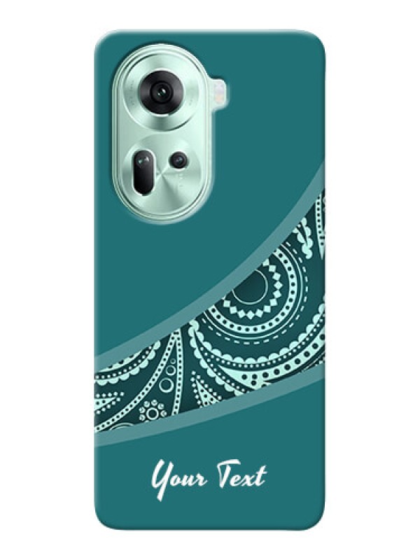 Custom Reno 11 5G Photo Printing on Case with semi visible floral Design