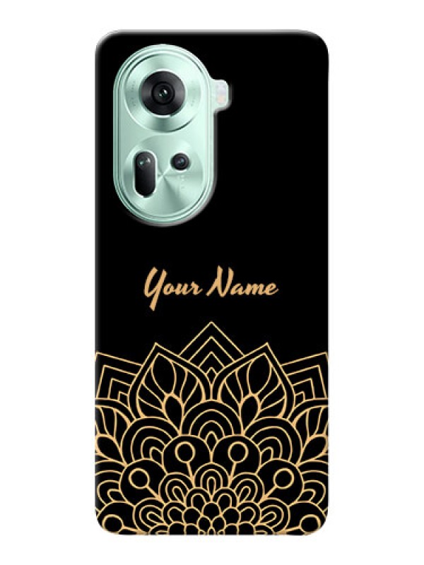 Custom Reno 11 5G Custom Phone Case with Golden mandala Design