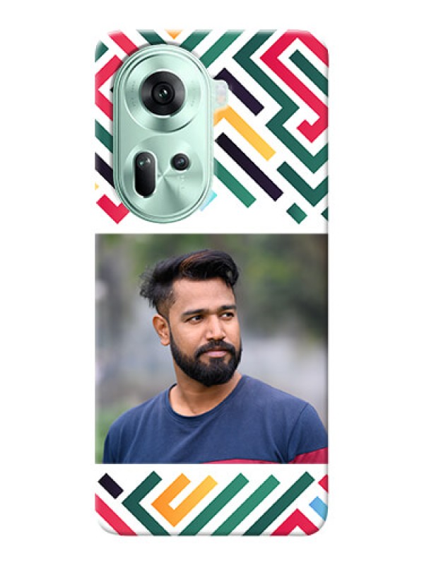 Custom Reno 11 5G Personalized Phone Case with Colorful Maze Pattern Design