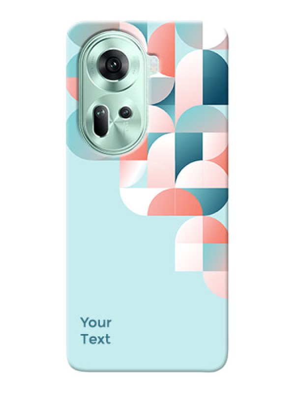 Custom Reno 11 5G Custom Phone Case with Stylish Semiwithcircle Pattern Design