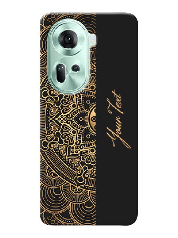 Custom Reno 11 5G Photo Printing on Case with Mandala art with custom text Design