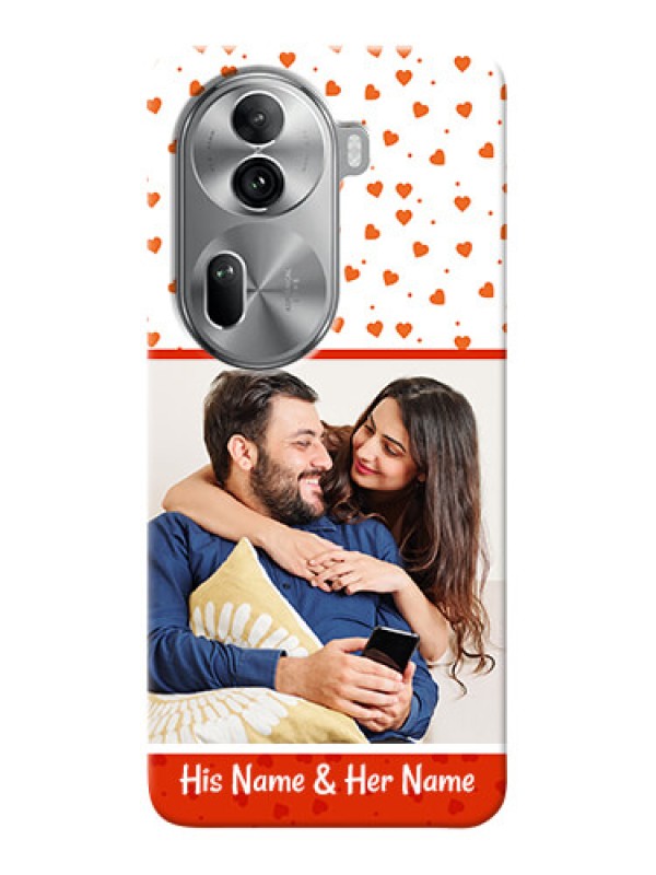 Custom Reno 11 Pro 5G Phone Back Covers: Orange Love Symbol Design