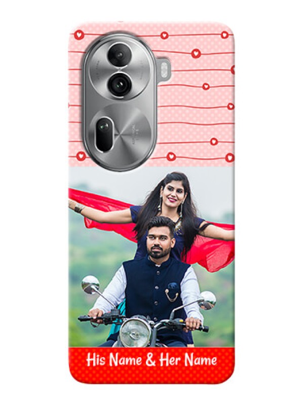 Custom Reno 11 Pro 5G Custom Phone Cases: Red Pattern Case Design