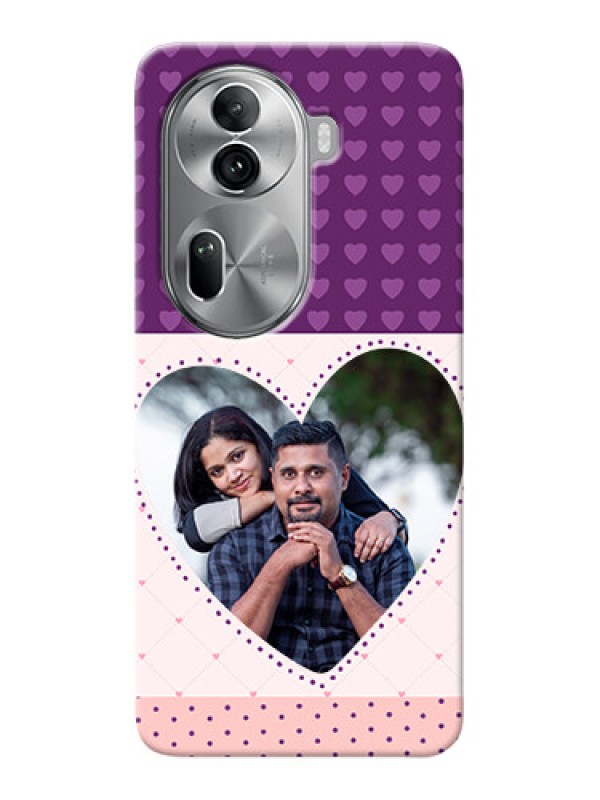 Custom Reno 11 Pro 5G Mobile Back Covers: Violet Love Dots Design
