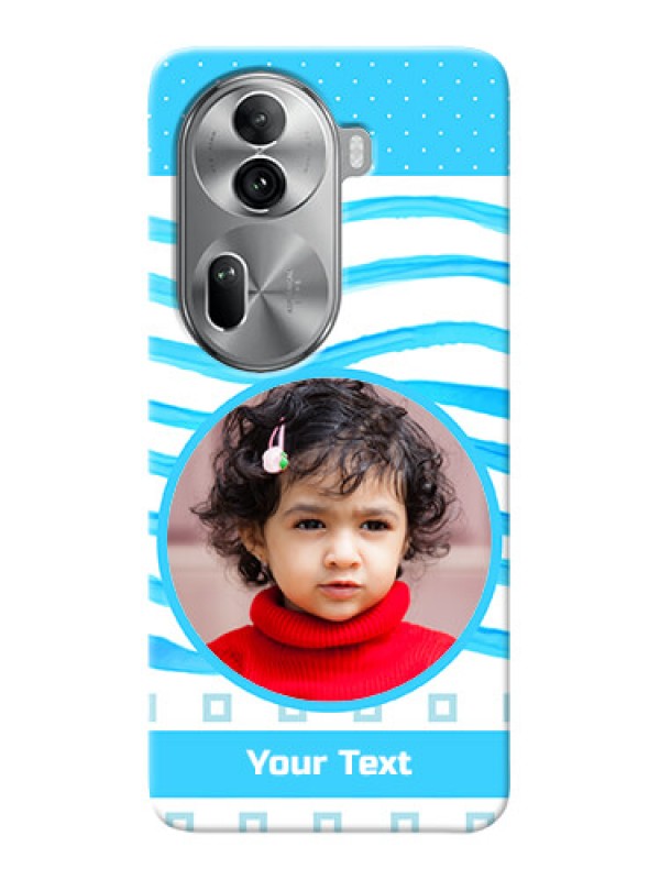 Custom Reno 11 Pro 5G phone back covers: Simple Blue Case Design