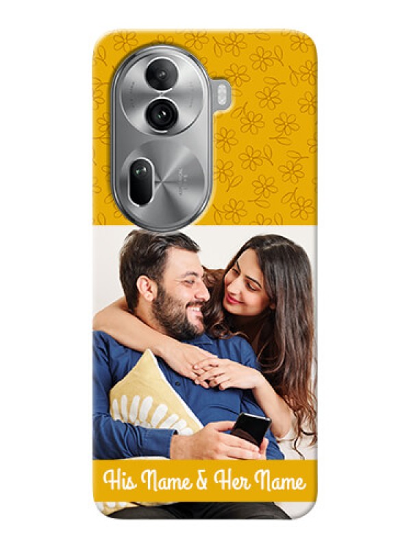 Custom Reno 11 Pro 5G mobile phone covers: Yellow Floral Design