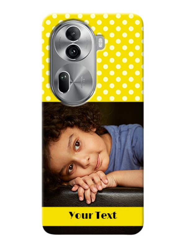 Custom Reno 11 Pro 5G Custom Mobile Covers: Bright Yellow Case Design