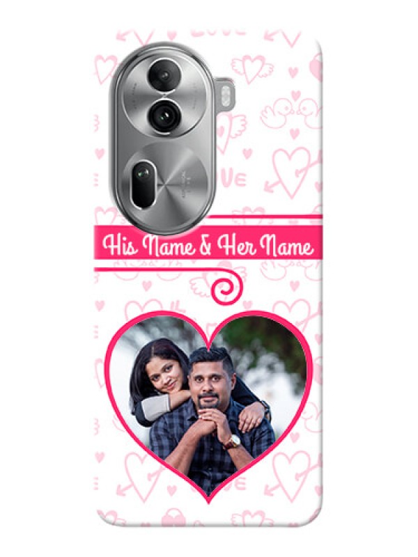 Custom Reno 11 Pro 5G Personalized Phone Cases: Heart Shape Love Design