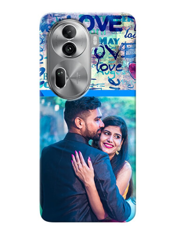 Custom Reno 11 Pro 5G Mobile Covers Online: Colorful Love Design