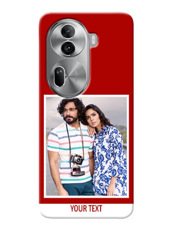 Custom Reno 11 Pro 5G mobile phone covers: Simple Red Color Design