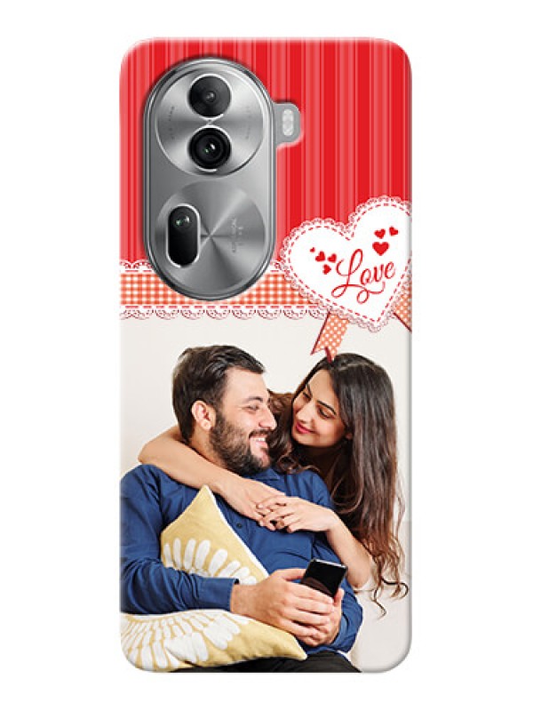 Custom Reno 11 Pro 5G phone cases online: Red Love Pattern Design
