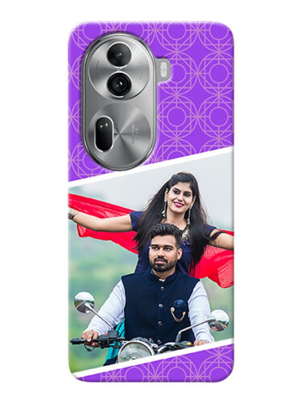 Custom Reno 11 Pro 5G mobile back covers online: violet Pattern Design