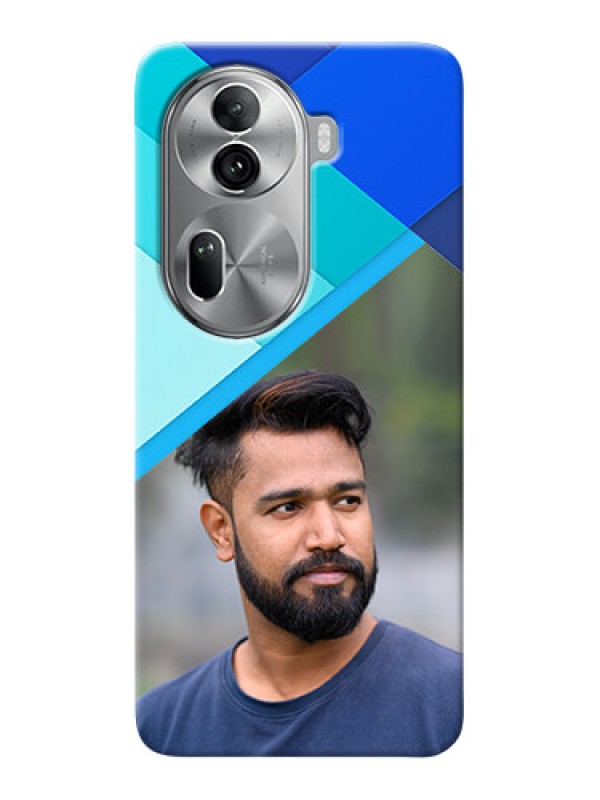 Custom Reno 11 Pro 5G Phone Cases Online: Blue Abstract Cover Design