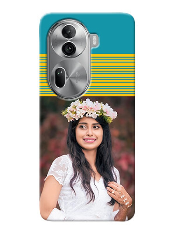 Custom Reno 11 Pro 5G personalized phone covers: Yellow & Blue Design