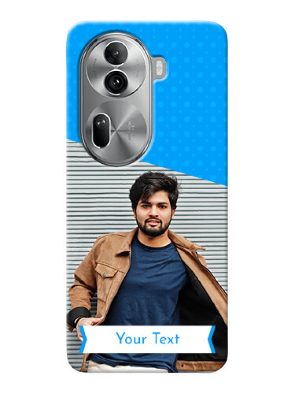 Custom Reno 11 Pro 5G Personalized Mobile Covers: Simple Blue Color Dotted Design