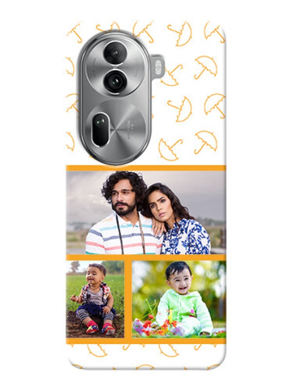 Custom Reno 11 Pro 5G Personalised Phone Cases: Yellow Pattern Design