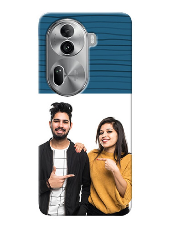 Custom Reno 11 Pro 5G Custom Phone Cases: Blue Pattern Cover Design