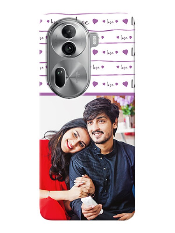 Custom Reno 11 Pro 5G Mobile Back Covers: Couples Heart Design