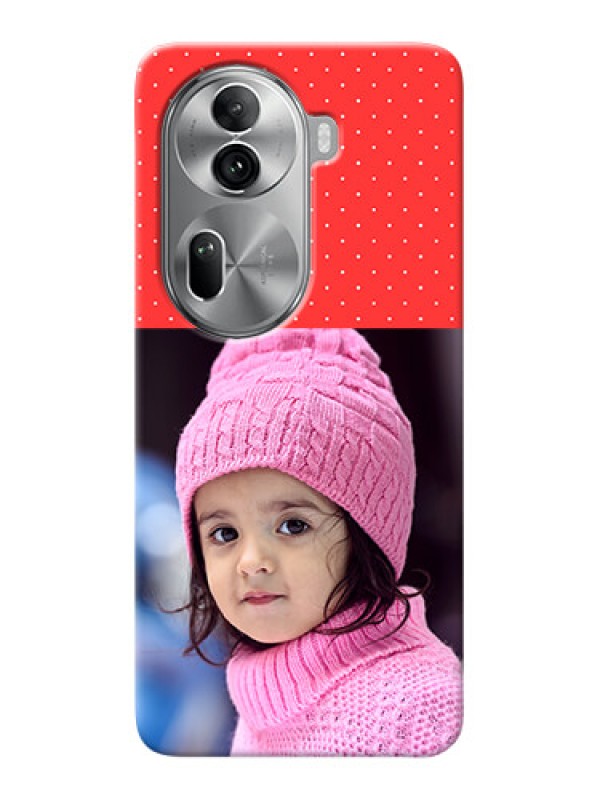 Custom Reno 11 Pro 5G personalised phone covers: Red Pattern Design