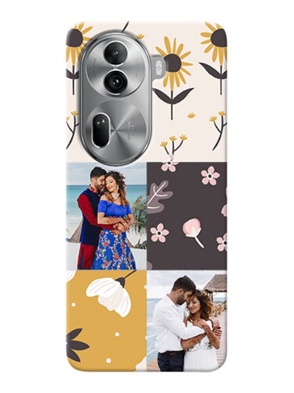 Custom Reno 11 Pro 5G phone cases online: 3 Images with Floral Design