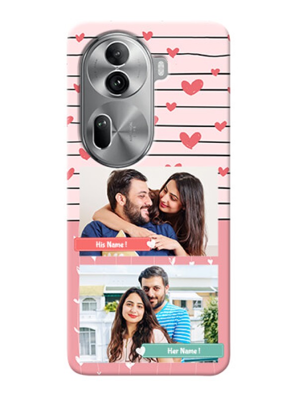 Custom Reno 11 Pro 5G custom mobile covers: Photo with Heart Design