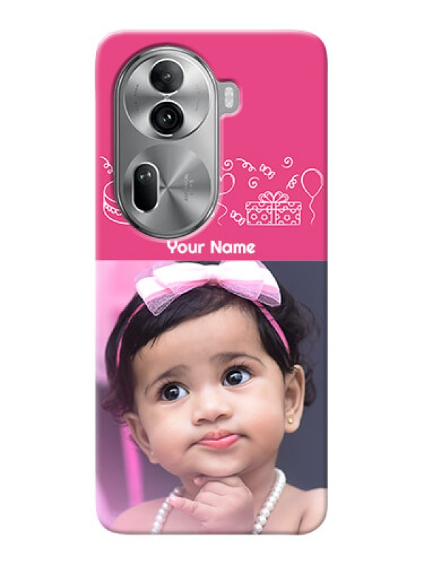 Custom Reno 11 Pro 5G Custom Mobile Cover with Birthday Line Art Design