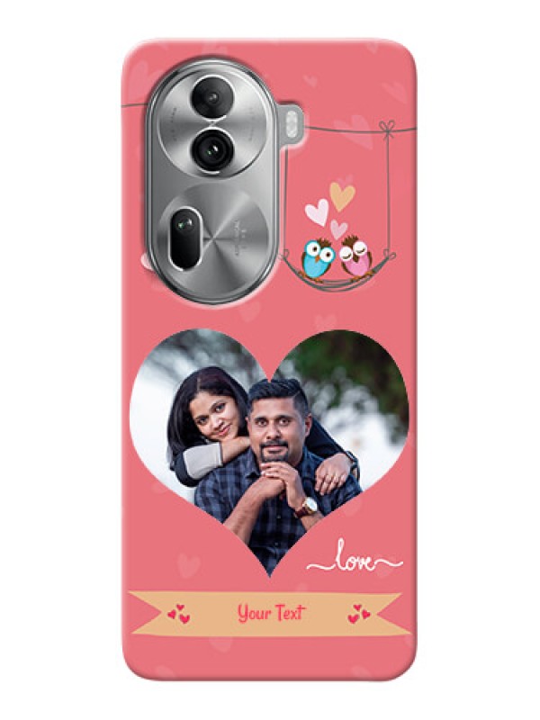 Custom Reno 11 Pro 5G custom phone covers: Peach Color Love Design