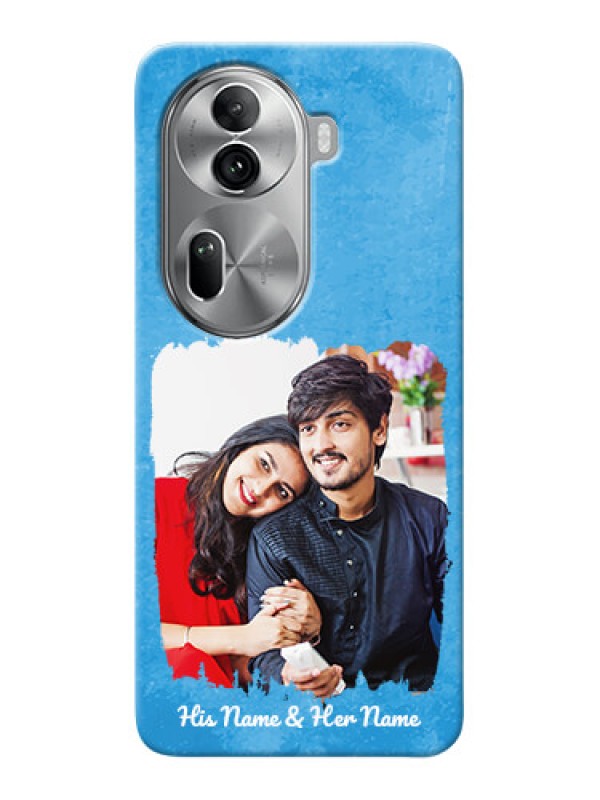 Custom Reno 11 Pro 5G custom mobile cases: Blue Color Vintage Design