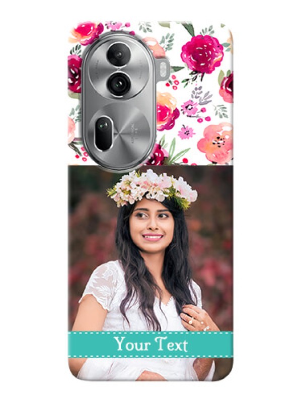 Custom Reno 11 Pro 5G Personalized Mobile Cases: Watercolor Floral Design