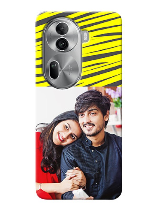 Custom Reno 11 Pro 5G Personalised mobile covers: Yellow Abstract Design