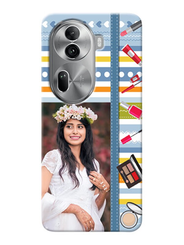Custom Reno 11 Pro 5G Personalized Mobile Cases: Makeup Icons Design