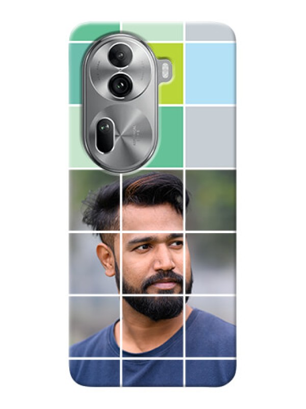 Custom Reno 11 Pro 5G personalised phone covers with white box pattern