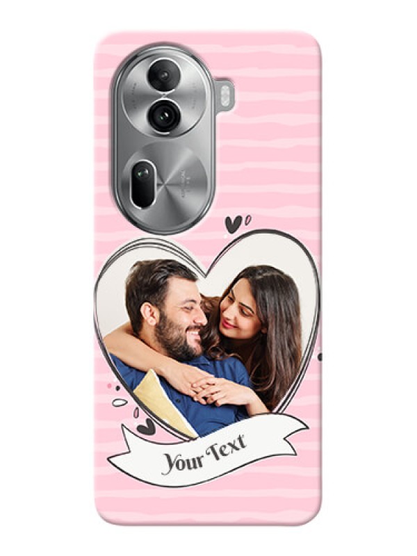 Custom Reno 11 Pro 5G custom mobile phone covers: Vintage Heart Design
