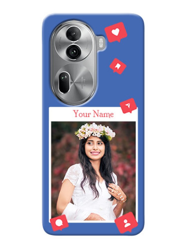 Custom Reno 11 Pro 5G Custom Phone Case with Like Share And Comment Design