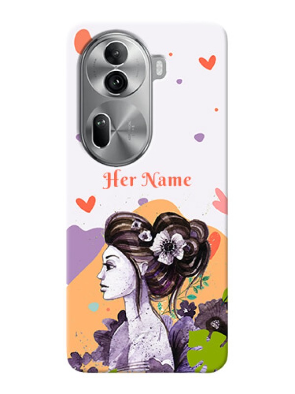Custom Reno 11 Pro 5G Personalized Phone Case with Woman And Nature Design