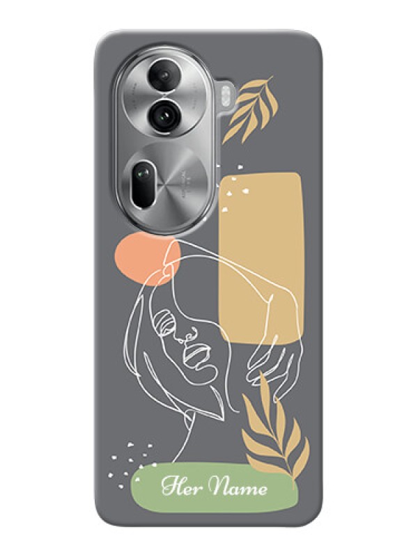 Custom Reno 11 Pro 5G Custom Phone Case with Gazing Woman line art Design