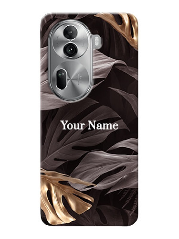 Custom Reno 11 Pro 5G Personalised Phone Case with Wild Leaves digital paint Design